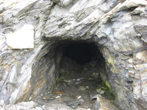 Eingestürzter Tunnel am Eisjöchl