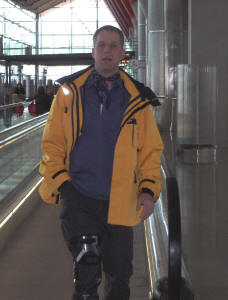 Robert am Flughafen Madrid