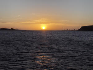 Sonnenuntergang zwischen Siriba und Redonda